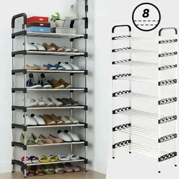Višenamenski stalak za obuću – 8 nivoa - Kapacitet: do 8 polica na lalafo.rs Višenamenski stalak za obuću – 8 nivoa - Kapacitet: do 8 polica