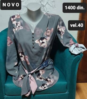 Bluze: 0101 Brand, L, Cvetni, bоја - Siva na lalafo.rs Bluze: 0101 Brand, L, Cvetni, bоја - Siva