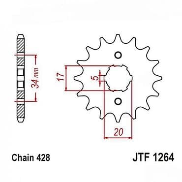 Prednji lančanik JTF 1264 za motocikle – kompatibilan sa lancem tipa at lalafo.rs Prednji lančanik JTF 1264 za motocikle – kompatibilan sa lancem tipa