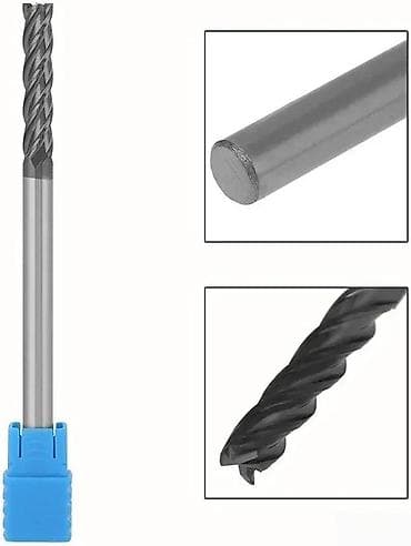 Karbidska spiralna glodalica (end mill) – 4 oštrice - Materijal: puna at lalafo.rs — 2 Karbidska spiralna glodalica (end mill) – 4 oštrice - Materijal: puna — 2