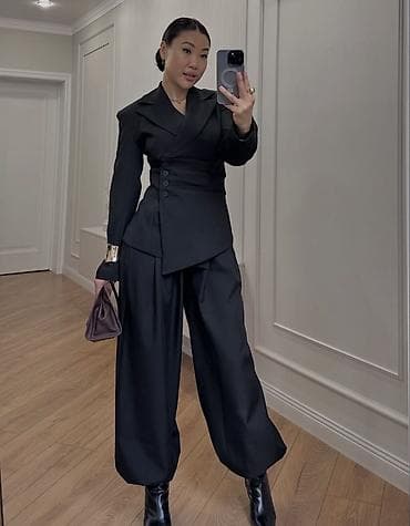 💫Ženski modni komplet – strukirani blejzer + široke pantalone ✅3600 na lalafo.rs — 5 💫Ženski modni komplet – strukirani blejzer + široke pantalone ✅3600 — 5