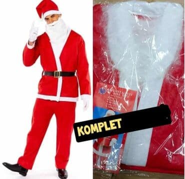 Kostim Deda Mraza – komplet - Klasičan crveno-beli kostim sa belim na lalafo.rs Kostim Deda Mraza – komplet - Klasičan crveno-beli kostim sa belim