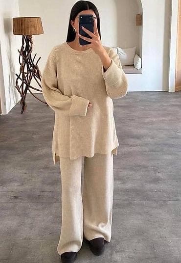 Ženski pleteni komplet – džemper i pantalone - Dvodijelni set od na lalafo.rs — 2 Ženski pleteni komplet – džemper i pantalone - Dvodijelni set od — 2