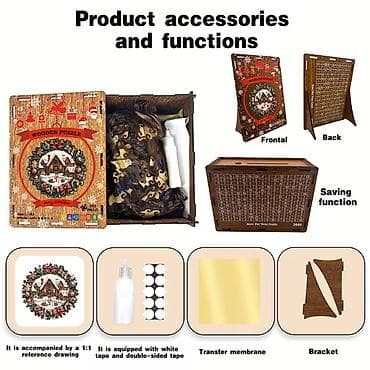 Christmas drvene puzzle NOVO Drvena slagalica 2 u 1 – Božićna kućica na lalafo.rs — 6 Christmas drvene puzzle NOVO Drvena slagalica 2 u 1 – Božićna kućica — 6