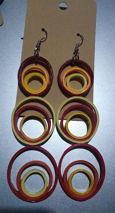 Ručno pravljene minđuše – quilling tehnika - Materijal: papirne trake na lalafo.rs — 6 Ručno pravljene minđuše – quilling tehnika - Materijal: papirne trake — 6