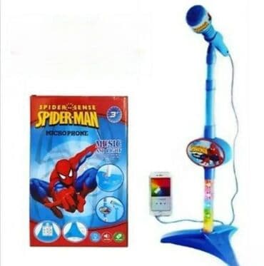 Spajdermen mikrofon za decu – sa stalkom i svetlosnim efektima 🎤 na lalafo.rs Spajdermen mikrofon za decu – sa stalkom i svetlosnim efektima 🎤
