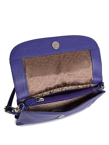 Kožna crossbody/klutch torba – ljubičasto-plava - Materijal: prirodna na lalafo.rs — 3 Kožna crossbody/klutch torba – ljubičasto-plava - Materijal: prirodna — 3