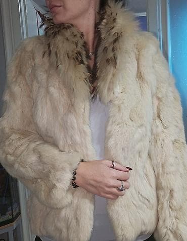 Ženska bunda od prave krzna, zec kragna rakun veličina L u svetloj na lalafo.rs — 6 Ženska bunda od prave krzna, zec kragna rakun veličina L u svetloj — 6