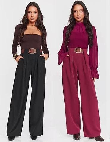 pantalone butiku ali: L11. Ženske pantalone sa širokim nogavicama i visokim strukom - Kroj na lalafo.rs — 2 pantalone butiku ali: L11. Ženske pantalone sa širokim nogavicama i visokim strukom - Kroj — 2