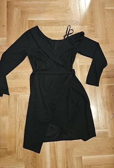 Women's Clothing: Crna haljina na preklop. Vezuje se oko struka. Mini je i ima elasrina at lalafo.rs — 1 Women's Clothing: Crna haljina na preklop. Vezuje se oko struka. Mini je i ima elasrina — 1