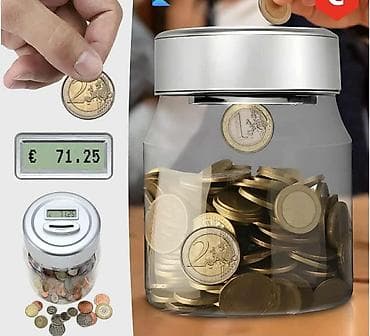 Digitalna kasica sa brojačem kovanica - Providna plastična tegla sa na lalafo.rs — 6 Digitalna kasica sa brojačem kovanica - Providna plastična tegla sa — 6