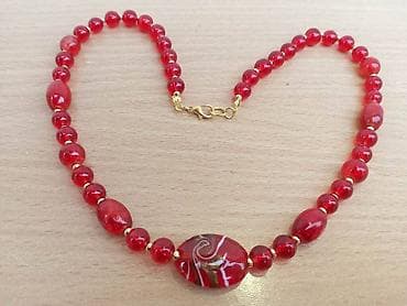 Ogrlica MURANO staklo Crvena 2 Ogrlica od Crvenog MURANO stakla na lalafo.rs — 5 Ogrlica MURANO staklo Crvena 2 Ogrlica od Crvenog MURANO stakla — 5