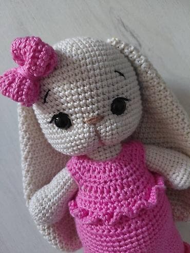 Ručno heklana igračka – zeka sa dugim ušima - Tehnika: amigurumi na lalafo.rs — 4 Ručno heklana igračka – zeka sa dugim ušima - Tehnika: amigurumi — 4