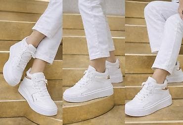 Ženske bele patike sa platformom - Dizajn: visoki model (mid-top) u na lalafo.rs Ženske bele patike sa platformom - Dizajn: visoki model (mid-top) u