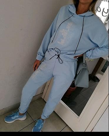 Sweatsuit Sets: Trenerka vrhunski glatki fini pamuk elastin vel S M L U roze i plavoj at lalafo.rs — 7 Sweatsuit Sets: Trenerka vrhunski glatki fini pamuk elastin vel S M L U roze i plavoj — 7