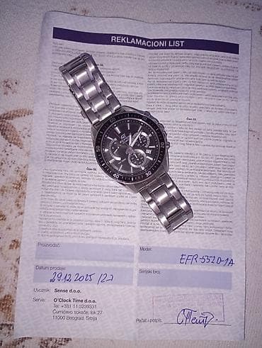 Casio Edifice EFR-552D-1A muški ručni sat - Model: EFR-552D-1A na lalafo.rs Casio Edifice EFR-552D-1A muški ručni sat - Model: EFR-552D-1A