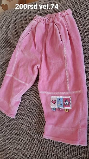 Dečije plišane pantalone za bebe, roze boje, veličina 74. Mekan, topao na lalafo.rs — 1 Dečije plišane pantalone za bebe, roze boje, veličina 74. Mekan, topao — 1
