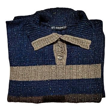 Muški džemper St. George – pleteni, prugasti, tamnoplavi - Brend: ST na lalafo.rs Muški džemper St. George – pleteni, prugasti, tamnoplavi - Brend: ST