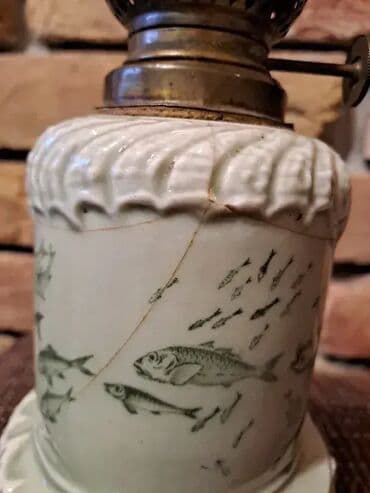 Antique Decor: Stara majolika lampa, sa ispravnim brenerom. Nazalost majolika je at lalafo.rs — 3 Antique Decor: Stara majolika lampa, sa ispravnim brenerom. Nazalost majolika je — 3