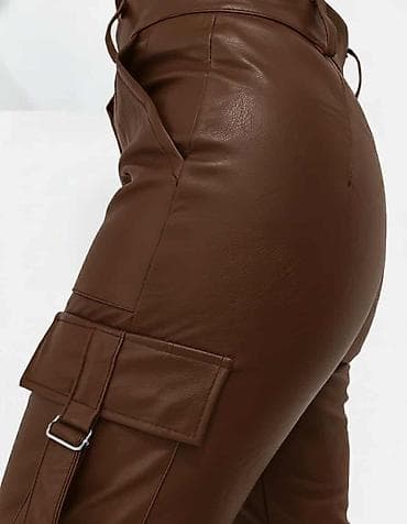 pantalone butiku ali: Ženske cargo pantalone od eko kože - Kroj: visok struk, uske nogavice na lalafo.rs — 3 pantalone butiku ali: Ženske cargo pantalone od eko kože - Kroj: visok struk, uske nogavice — 3