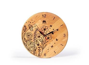 Ovaj okrugli drveni zidni sat ističe se prelepom floralnom gravurom na lalafo.rs — 1 Ovaj okrugli drveni zidni sat ističe se prelepom floralnom gravurom — 1