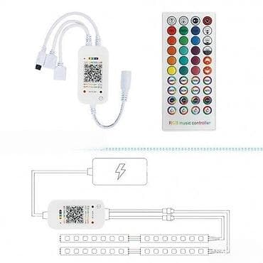 RGB Bluetooth kontroler MUZIČKI senzor daljinski IR40tastera. Slika na lalafo.rs — 6 RGB Bluetooth kontroler MUZIČKI senzor daljinski IR40tastera. Slika — 6