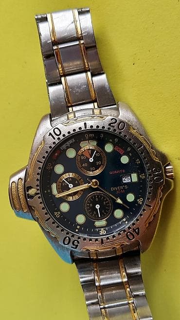 Diver’s kvarcni ručni sat – hronograf, 30 m - Mehanizam: kvarc - na lalafo.rs — 4 Diver’s kvarcni ručni sat – hronograf, 30 m - Mehanizam: kvarc - — 4