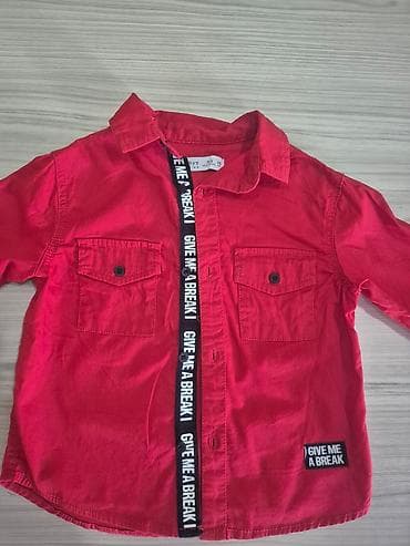 Crvena košulja za dečake sa dugim rukavima, veličine 2-3 godine na lalafo.rs — 1 Crvena košulja za dečake sa dugim rukavima, veličine 2-3 godine — 1