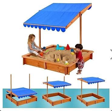 Drveni peskarnik sa podešavajućom tendom – 11.100 din - Materijal na lalafo.rs — 2 Drveni peskarnik sa podešavajućom tendom – 11.100 din - Materijal — 2