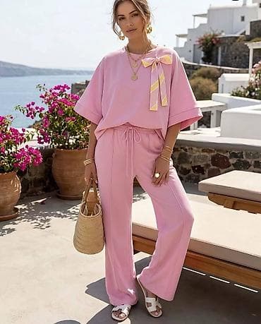 Women's Clothing: Damski dvodelni set – široka majica i pantalone sa vezicom - Kroj at lalafo.rs — 4 Women's Clothing: Damski dvodelni set – široka majica i pantalone sa vezicom - Kroj — 4