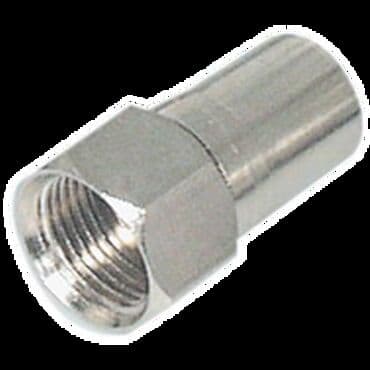 F-Konektor, tip Crimp, za koaksijalni kabl 7mm, povećana glava na lalafo.rs F-Konektor, tip Crimp, za koaksijalni kabl 7mm, povećana glava