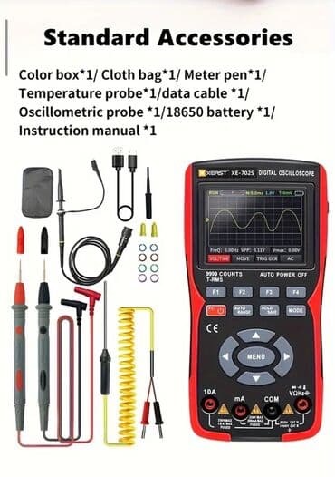 XEAST XE-702S – ručni 2-u-1 digitalni osciloskop + multimetar - 9999 na lalafo.rs — 3 XEAST XE-702S – ručni 2-u-1 digitalni osciloskop + multimetar - 9999 — 3