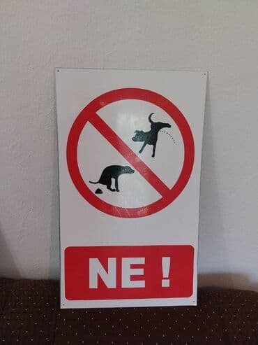 Reklamiranje, štampanje: Zabranjeno vršenje velike i male nužde pasa - Metalna tabla 50 x 30 cm na lalafo.rs Reklamiranje, štampanje: Zabranjeno vršenje velike i male nužde pasa - Metalna tabla 50 x 30 cm