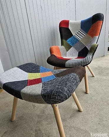 Table bases: KLUB FOTELJA + TABURE - Patchwork Štof - stolice MODERNE, SAVREMENE i at lalafo.rs — 1 Table bases: KLUB FOTELJA + TABURE - Patchwork Štof - stolice MODERNE, SAVREMENE i — 1