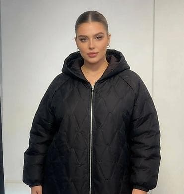 Jackets, Coats, Vests: Ženska prošivena jakna sa kapuljačom - Model: duga, ravnog kroja do at lalafo.rs — 3 Jackets, Coats, Vests: Ženska prošivena jakna sa kapuljačom - Model: duga, ravnog kroja do — 3