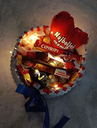 Ručno izrađene slatke korpe/torte od čokoladica – idealne za na lalafo.rs — 8 Ručno izrađene slatke korpe/torte od čokoladica – idealne za — 8