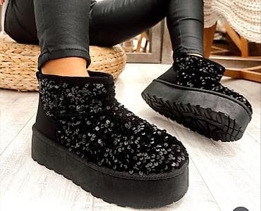 Ženske zimske čizmice sa platformom i šljokicama. Obuvene samo jednom na lalafo.rs — 5 Ženske zimske čizmice sa platformom i šljokicama. Obuvene samo jednom — 5