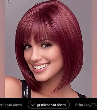 Kratke ženske perike sa šiškama – bob kroj - Stil: moderan bob sa na lalafo.rs Kratke ženske perike sa šiškama – bob kroj - Stil: moderan bob sa