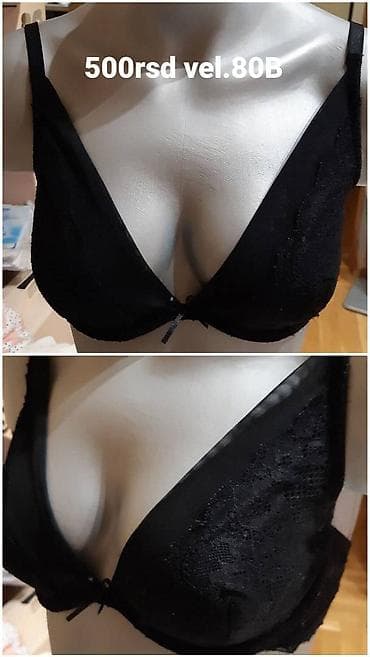 sako laneni: Crni čipkani brus – push-up kroj - Model: duboki V-izrez sa žicom i na lalafo.rs — 1 sako laneni: Crni čipkani brus – push-up kroj - Model: duboki V-izrez sa žicom i — 1