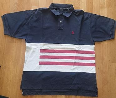 Nautica teget bela majica sa crvenim detaljima XL za muškarce na lalafo.rs — 1 Nautica teget bela majica sa crvenim detaljima XL za muškarce — 1
