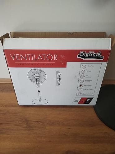 Stubni ventilatori: DigiTech samostojeći podni ventilator – 16 inča, 45 W, crna boja - na lalafo.rs — 2 Stubni ventilatori: DigiTech samostojeći podni ventilator – 16 inča, 45 W, crna boja - — 2