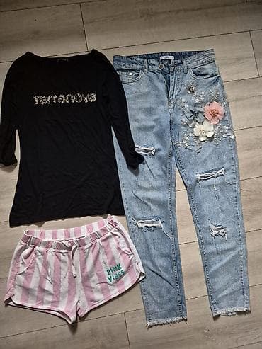 Lot ženske odeće – razni komadi Sadržaj: - Farmerke u više modela na lalafo.rs — 4 Lot ženske odeće – razni komadi Sadržaj: - Farmerke u više modela — 4