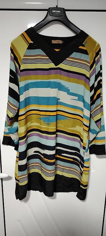 Široka ženska tunika sa prugastim printom - Brend: LUSA (etiketa na lalafo.rs Široka ženska tunika sa prugastim printom - Brend: LUSA (etiketa