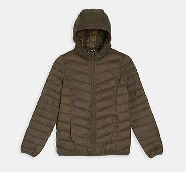 Ženska puf jakna sa kapuljačom – maslinasto zelena - Model: lagana at lalafo.rs — 3 Ženska puf jakna sa kapuljačom – maslinasto zelena - Model: lagana — 3