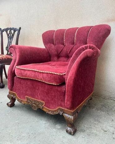 Stilske fotelje: Stara stilska BERZERA fotelja - lavlje šape 🛋️🦁 Chippendale stara na lalafo.rs — 6 Stilske fotelje: Stara stilska BERZERA fotelja - lavlje šape 🛋️🦁 Chippendale stara — 6