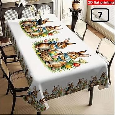 Uskršnji stolnjak sa motivom zečeva – model 7 - Dekorativni stolnjak na lalafo.rs — 4 Uskršnji stolnjak sa motivom zečeva – model 7 - Dekorativni stolnjak — 4