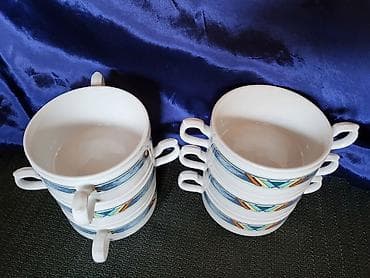 Porcelanske nove cinije Jlmenau Nemacka za supe,corbe,poslastice 1991g na lalafo.rs — 7 Porcelanske nove cinije Jlmenau Nemacka za supe,corbe,poslastice 1991g — 7