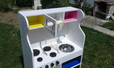 Drawers and cabinets: Dečija drvena kuhinja za igru – ručno izrađena, stabilna i bogato at lalafo.rs — 7 Drawers and cabinets: Dečija drvena kuhinja za igru – ručno izrađena, stabilna i bogato — 7