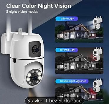 Wi‑Fi spoljašnja sigurnosna PTZ kamera sa dve leće Ključne funkcije na lalafo.rs — 1 Wi‑Fi spoljašnja sigurnosna PTZ kamera sa dve leće Ključne funkcije — 1