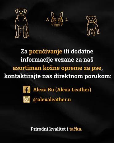 Kožne ogrlice izrađene od 100% prirodne kože, idealne za jače pasmine at lalafo.rs — 4 Kožne ogrlice izrađene od 100% prirodne kože, idealne za jače pasmine — 4